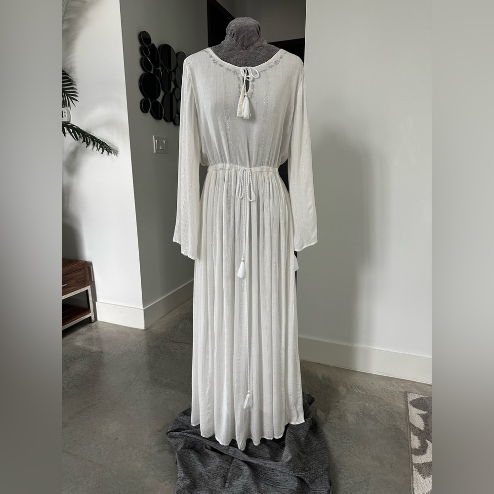 NWOT- Soft Surroundings Silver Tinsel Dress XL